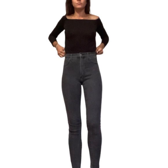 Carmar Los Angeles High Rise Charcoal Skinny Stretch Jeans Size 26 - Picture 13 of 13